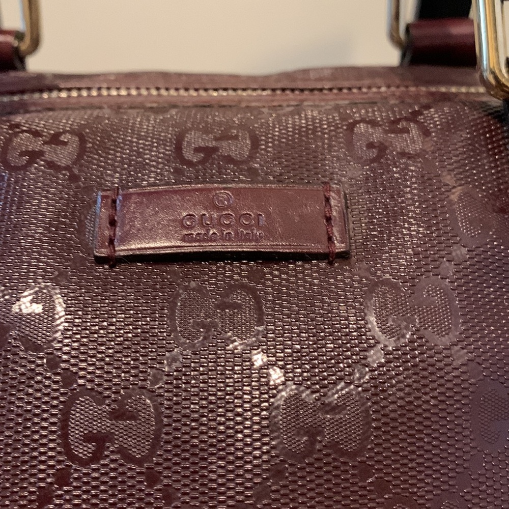 Authentic Gucci Imprime Monogram Medium Joy Boston Bordeaux - Picture 3 of 15